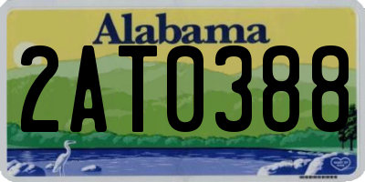 AL license plate 2AT0388