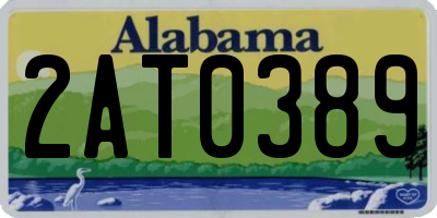 AL license plate 2AT0389