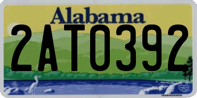 AL license plate 2AT0392