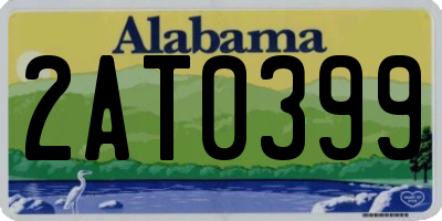 AL license plate 2AT0399