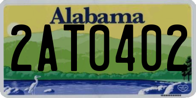 AL license plate 2AT0402