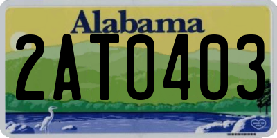 AL license plate 2AT0403