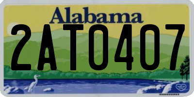 AL license plate 2AT0407