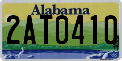 AL license plate 2AT0410