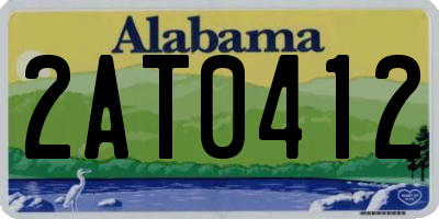 AL license plate 2AT0412