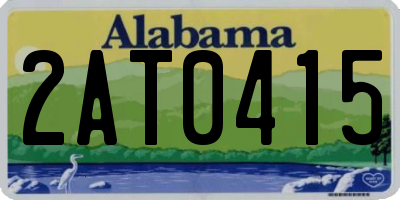 AL license plate 2AT0415