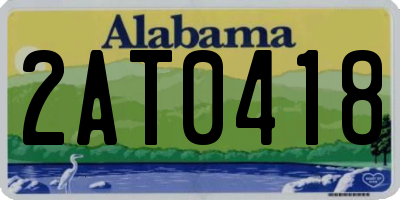 AL license plate 2AT0418