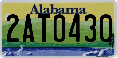AL license plate 2AT0430