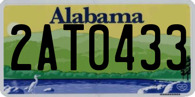 AL license plate 2AT0433