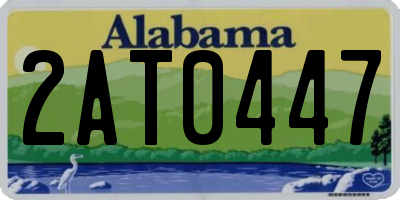 AL license plate 2AT0447