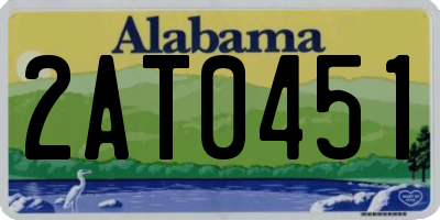 AL license plate 2AT0451