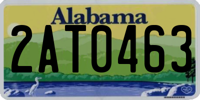 AL license plate 2AT0463