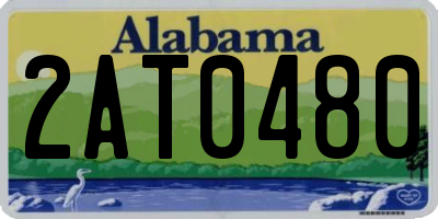 AL license plate 2AT0480