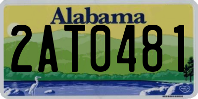 AL license plate 2AT0481
