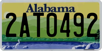 AL license plate 2AT0492