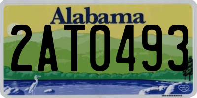 AL license plate 2AT0493