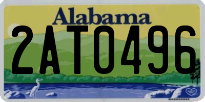 AL license plate 2AT0496