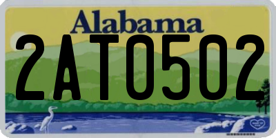 AL license plate 2AT0502