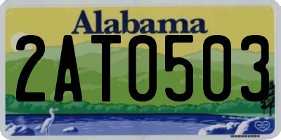 AL license plate 2AT0503