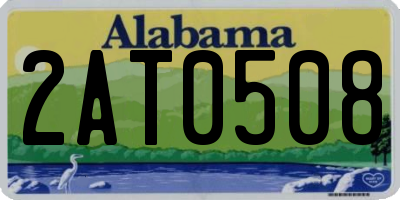 AL license plate 2AT0508