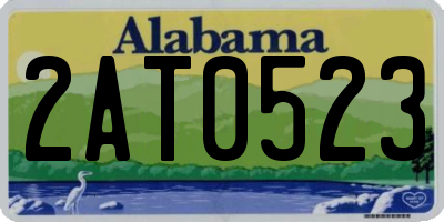 AL license plate 2AT0523