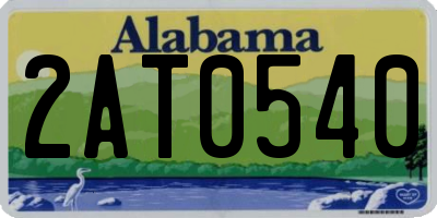 AL license plate 2AT0540
