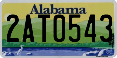 AL license plate 2AT0543