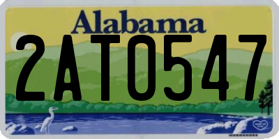 AL license plate 2AT0547