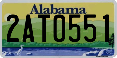 AL license plate 2AT0551