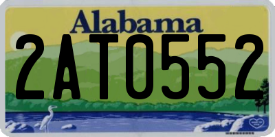 AL license plate 2AT0552
