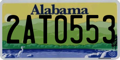 AL license plate 2AT0553
