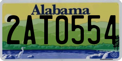AL license plate 2AT0554