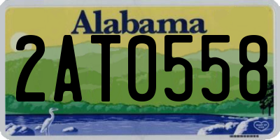 AL license plate 2AT0558