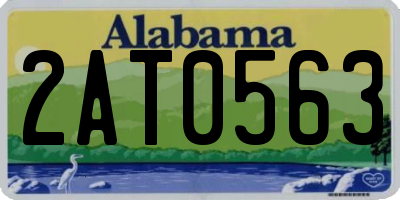 AL license plate 2AT0563