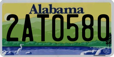 AL license plate 2AT0580