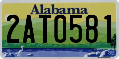 AL license plate 2AT0581