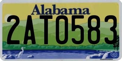 AL license plate 2AT0583