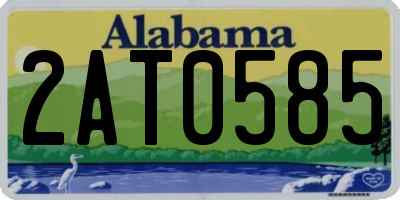 AL license plate 2AT0585
