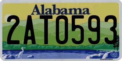 AL license plate 2AT0593