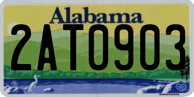 AL license plate 2AT0903