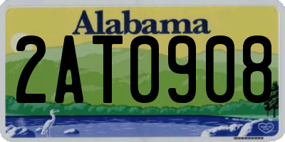 AL license plate 2AT0908