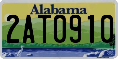 AL license plate 2AT0910