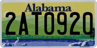 AL license plate 2AT0920