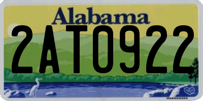 AL license plate 2AT0922