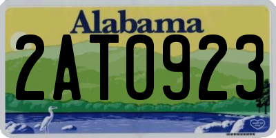 AL license plate 2AT0923