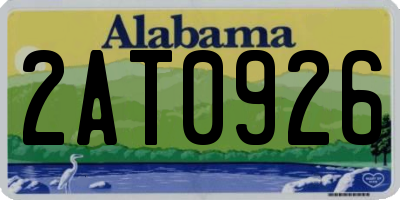 AL license plate 2AT0926