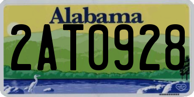 AL license plate 2AT0928
