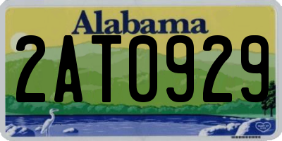 AL license plate 2AT0929