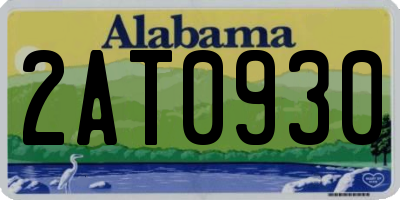 AL license plate 2AT0930