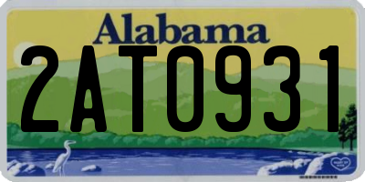 AL license plate 2AT0931
